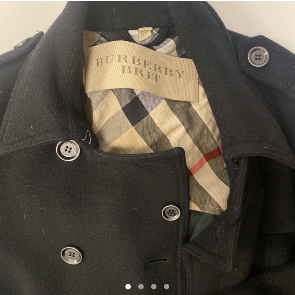 Burberry black peacoat
